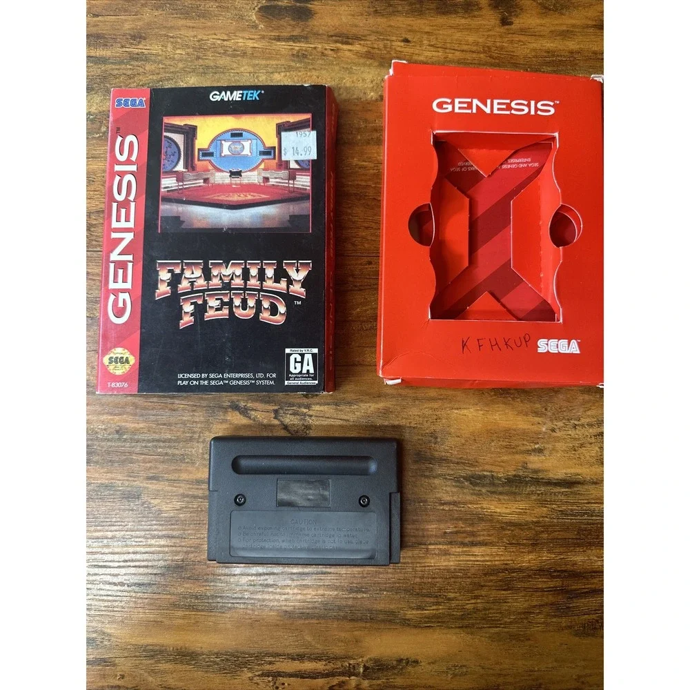 Family Feud Sega Genesis 1993 GameTek Original Box Tested T-83076